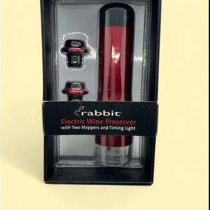 Rabbit Electric Wine Preserver with Stoppers
